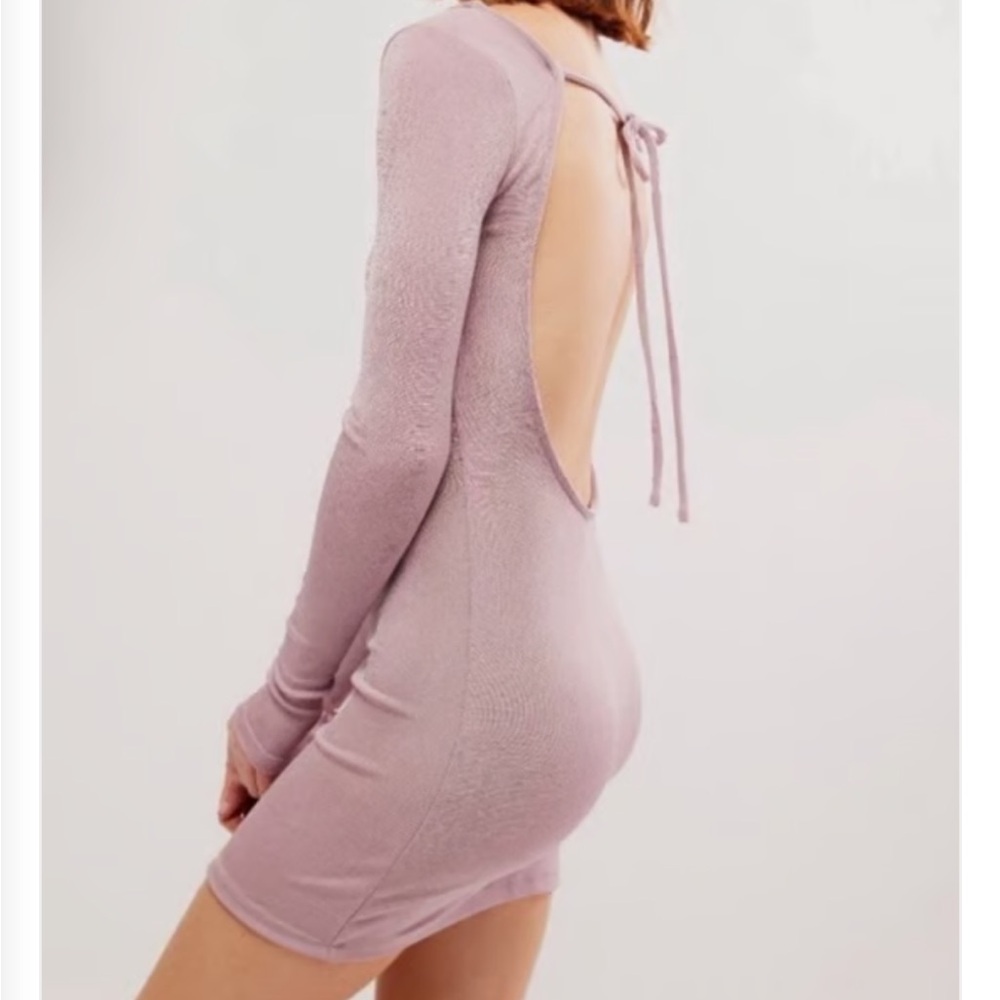 NWT Free People Intimately Call Me Later Long Sleeve Slip Dress. - Picture 2 of 6